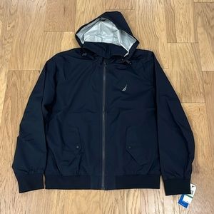 Nautica Men’s Navy Rain Jacket Size Large